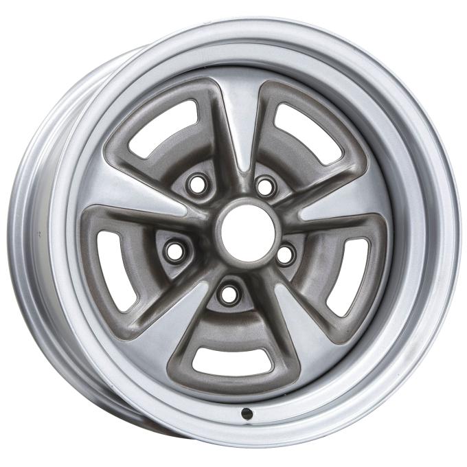 Wheel Vintiques 15x7 Pontiac Rallye II Silver  5x4.75" bolt  4" backspace 60-573404