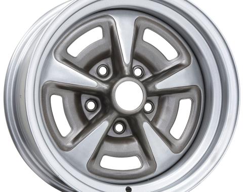 Wheel Vintiques 15x7 Pontiac Rallye II Silver  5x4.75" bolt  4" backspace 60-573404