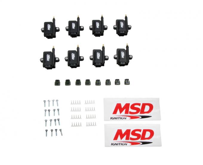 MSD Ignition Coil, Smart, 8-Pack, Black 82893-8