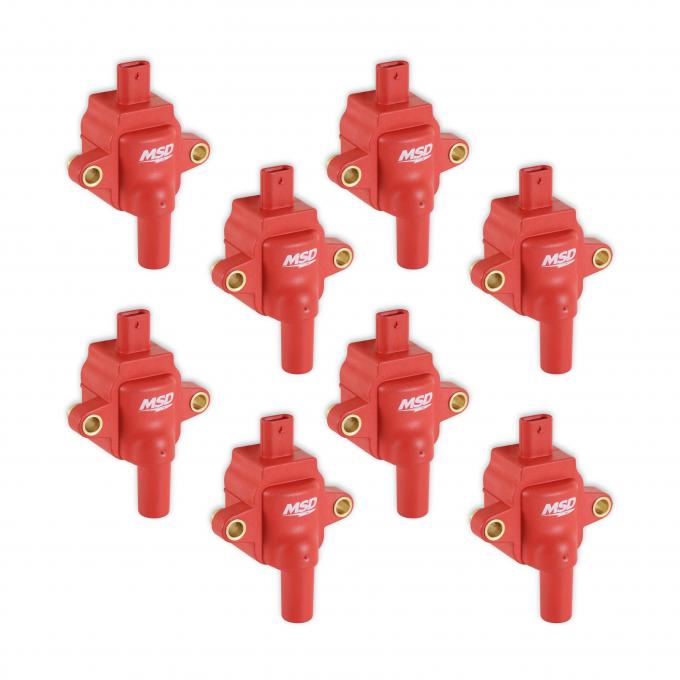 MSD 7.3L GODZILLA IGNITION COIL, RED, SET of 8 82838