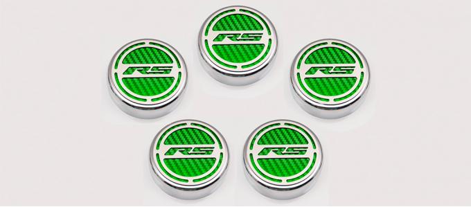 2010-2015 Camaro V6 - Fluid Cap Cover Set "RS" Series Automatic 5Pc  - Choose Color 103073