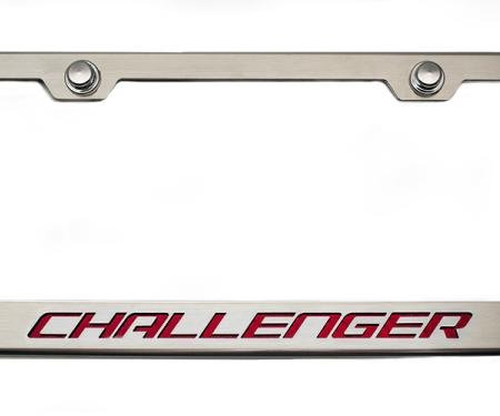 Custom License Plate Frame with CHALLENGER Lettering - Choose Vinyl or LED Color 152023