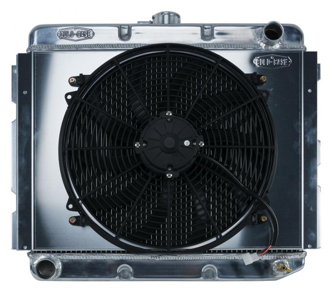 Cold Case Radiators 68-73 B,E Body BB Aluminum Performance Radiator And Fan Kit 16 Inch x 22 Inch MT MOP753K