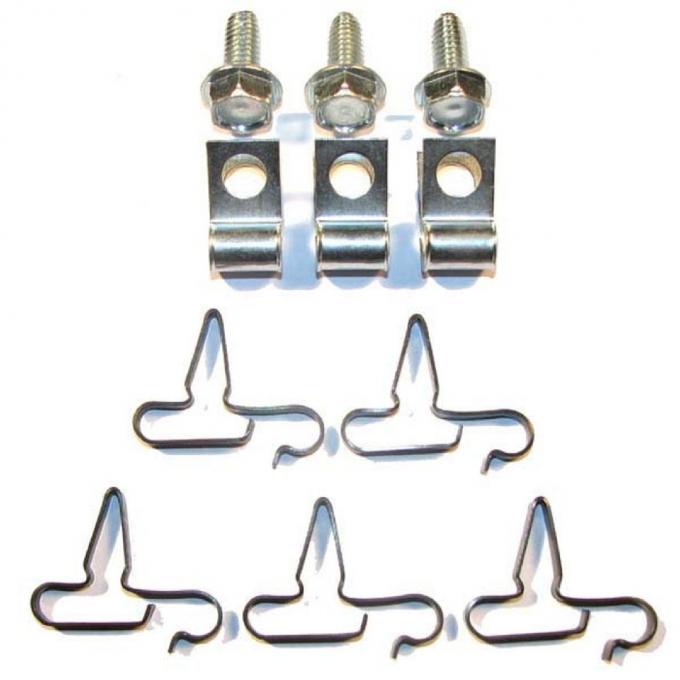 Right Stuff 1971-74 Mopar B-Body, 11-Piece Brake Line Clip Set BCS003