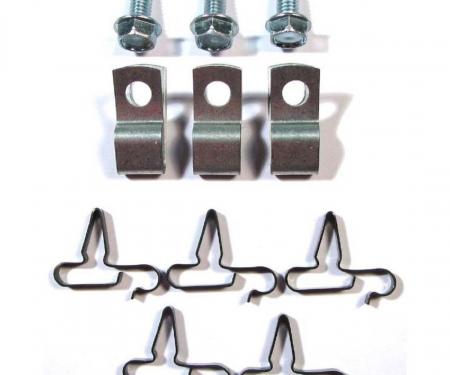 Right Stuff 1971-74 Mopar B-Body, 5/16 x 5/16, 11-Piece Fuel Line Clip Set BCS016