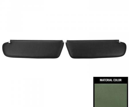 PUI Interiors 1972-1972 Dodge Challenger Coach Dark Metallic Green Sun Visors SVKC2104C