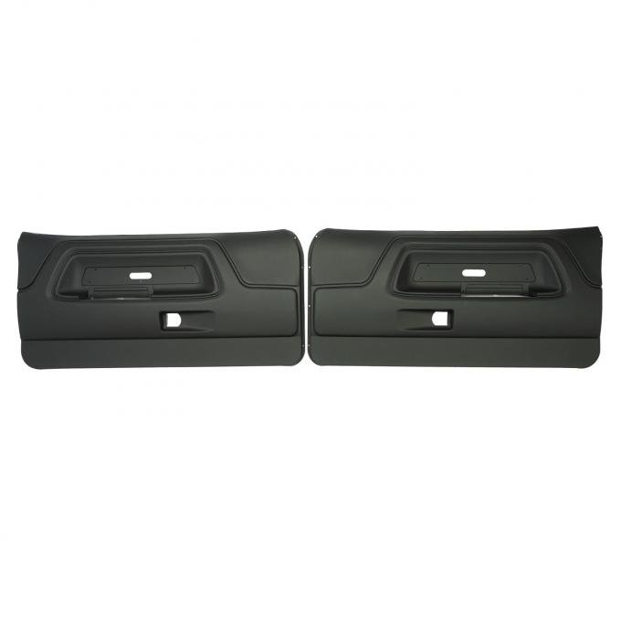 PUI Interiors 1970-1974 Dodge Challenger Standard Pre-Assembled Black Front Door Panels 70KDC10-P