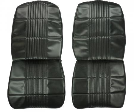 PUI Interiors 1968 Dodge Coronet 500/RT Black Front Bucket Seat Covers 68KSH10U