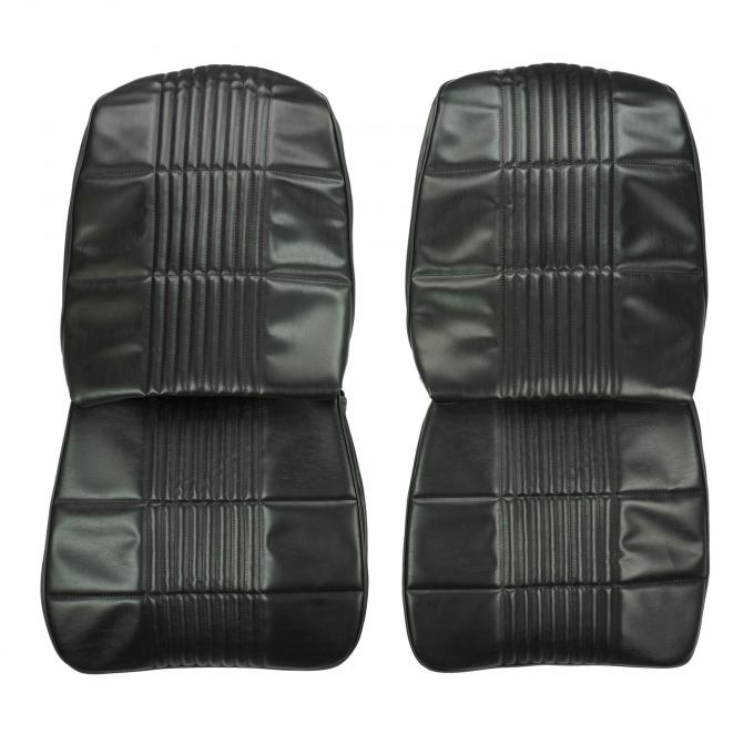 PUI Interiors 1968 Dodge Coronet 500/RT Black Front Bucket Seat Covers 68KSH10U