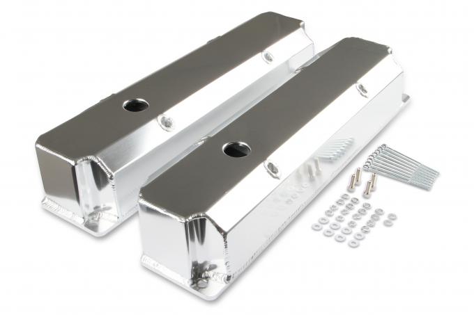 Mr. Gasket Fabricated Aluminum Valve Covers, Silver Finish 6864G