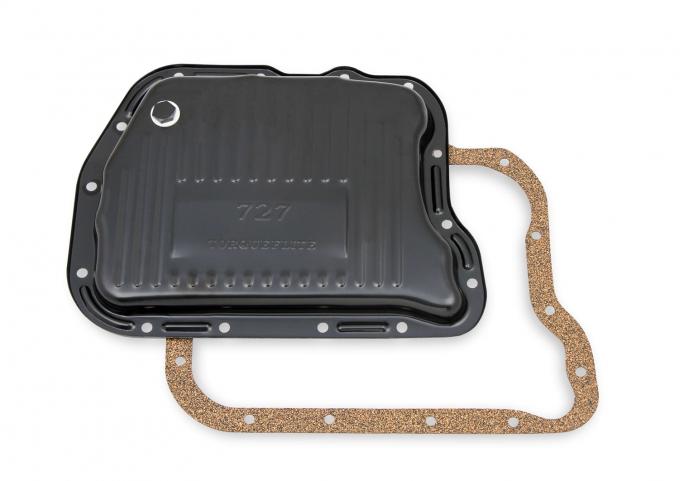 Mr. Gasket Transmission Oil Pan, Black Steel 9745BMRG