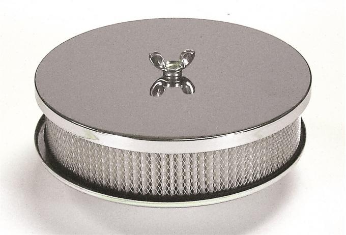 Mr. Gasket Air Cleaner, 6-1/2 Inch X 2 Inch, Chrome 1491