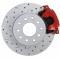 Leed Brakes Rear Disc Brake Kit with Drilled Rotors and Red Powder Coated Calipers RRC4001X