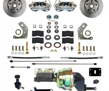 Leed Brakes Power Front Kit with Plain Rotors and Zinc Plated Calipers FC2002-8405