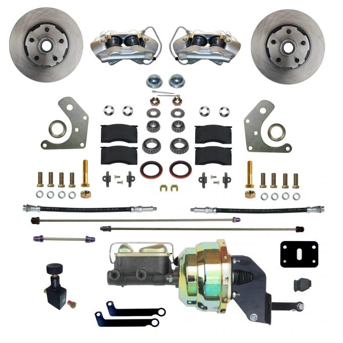 Leed Brakes Power Front Kit with Plain Rotors and Zinc Plated Calipers FC2002-8405