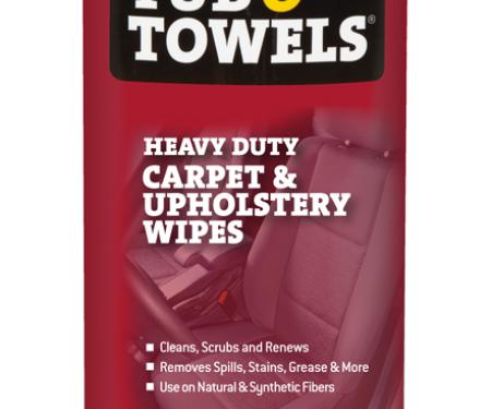 Tub O' Towels Automotive Carpet & Upholstery Wipes, 40-Count