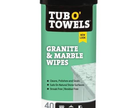 Tub O' Towels Granite & Marble Wipes, 40-Count