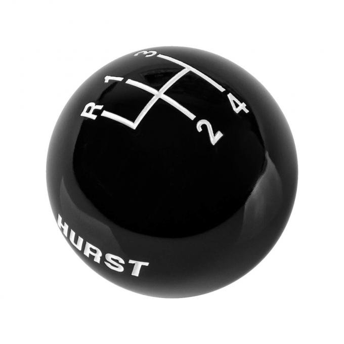 Hurst Shift Knob, 4-Speed, Black 1637627