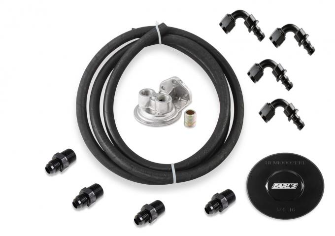 Earl's Oil Filter Relocation Kit, Mopar Gen III Hemi, Fits 3/4"-16 Filters HEMI0004ERL