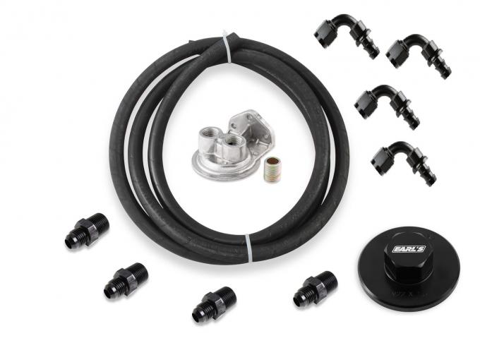 Earl's Oil Filter Relocation Kit, Mopar Gen III Hemi , Fits M22 X 1.5 Filters HEMI0003ERL