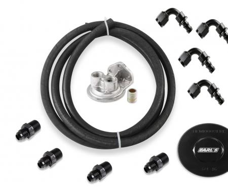 Earl's Oil Filter Relocation Kit, Mopar Gen III Hemi, Fits 3/4"-16 Filters HEMI0004ERL