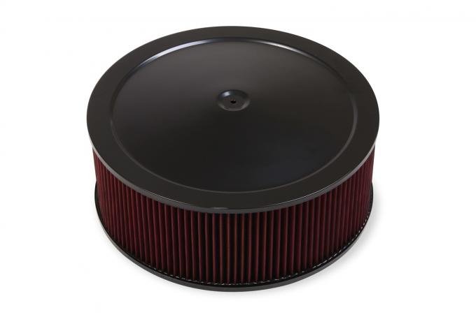 Holley 4500 Drop Base Air Cleaner Black w/6" Red Washable Gauze Filter 120-4660