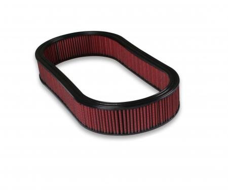 Holley Oval Red Washable Gauze Filter 120-409