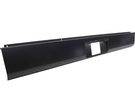 OER 1972-93 Dodge D/W Fleetside Pickup, Rear Roll Pan, With License Plate Provision and License Lamp DT110610