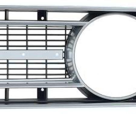 OER 1971 Charger Front Grill LH - Black/Silver 3442379