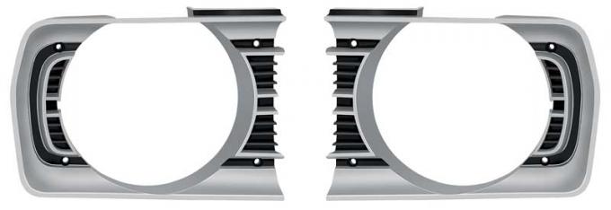 OER 1972 Dart/Demon Headlamp Bezels - Pair *MA3103