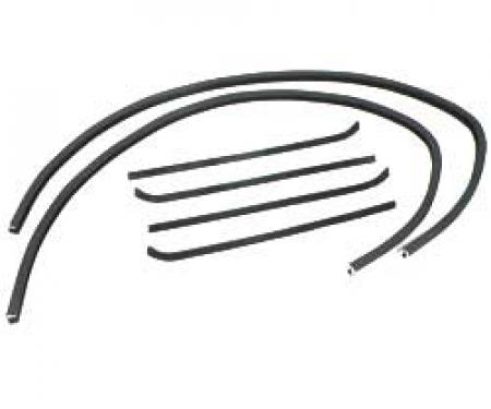 OER 1960-63 Pickup, Glass Run & Window Felt/Anti Rattle Weatherstrip Set, with Metal Framed Door Glass CR1058