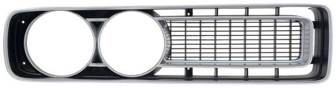 OER 1971 Charger Front Grill RH Black/Silver 3442378