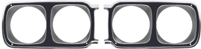 OER 1969 Plymouth Road Runner Headlamp Bezels Pair *881131