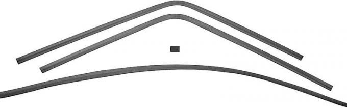 OER 1968-70 GTX / Road Runner / Satellite 4 Piece Interior Rear Window Trim Set *MB1510