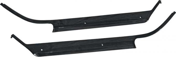 OER 1967-69 Barracuda, 1967-72 Dart, Inner Pillar Post Moldings, Black, Pair MA8181100