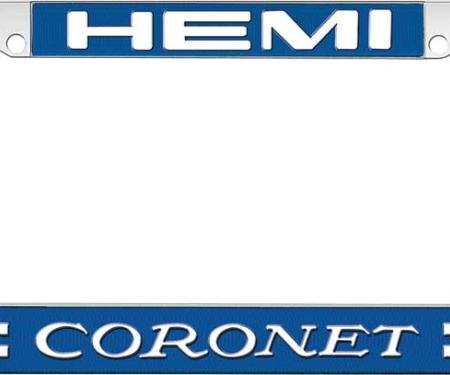 OER Hemi Coronet License Plate Frame - Blue LF14204B