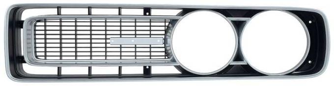 OER 1971 Charger Front Grill LH - Black/Silver 3442379