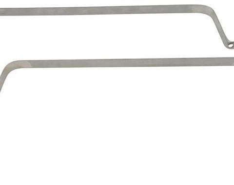 OER 1970-74 E-Body - Fuel Tank Mounting Strap Set - Stainless Steel (With Hardware) FT6110B