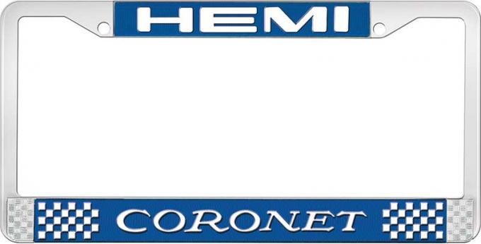 OER Hemi Coronet License Plate Frame - Blue LF14204B