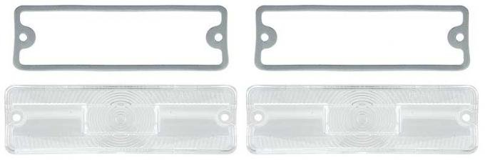 OER 1969 Dodge Dart Park Lamp Lenses Pair With Gaskets MA2070