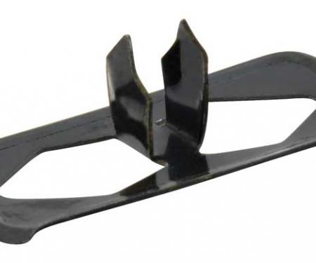 OER 1966-71 Dodge, Plymouth, Hood Insulation Clip, Black Metal 1-3/4" x 1/2", Each MD8050