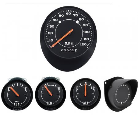 OER 1970-74 Cuda, 1971-74 Challenger, Standard Dash Gauges, With Clock Delete Plate *RM4123