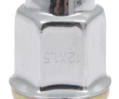 OER 1976-2015 Wheel Nut 12-1.5 mm - 19mm Hex Head, 14mm length - Chrome-Like finish A9550110